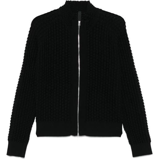 J.LAL cardigan ash con zip - nero
