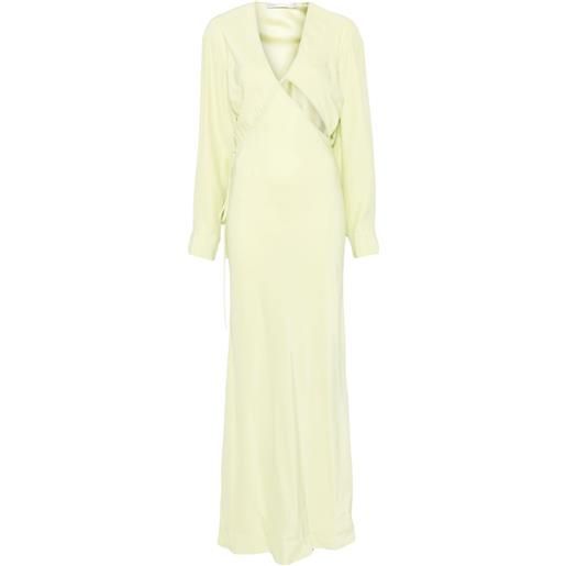 Christopher Esber abito lungo in seta - verde
