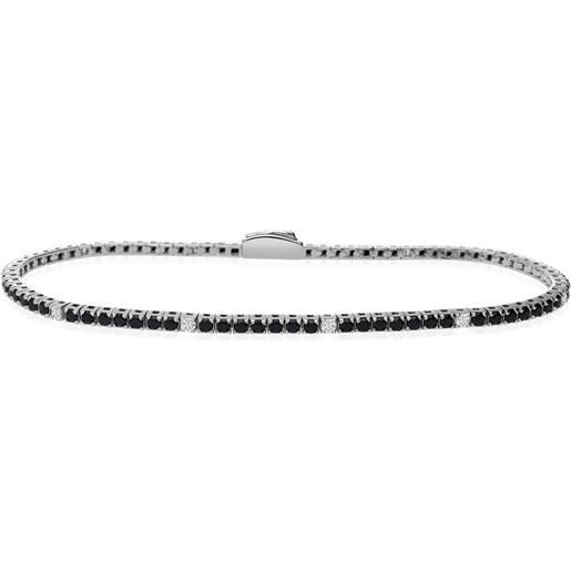 Bracciale Calza Ag 925 Rodiato Con Fascia Rosé E Zirconi | Bracciali Argento | My Mood Gioielli - Acquista Bracciali, Anelli E Collane Argento Online | Bjef0046