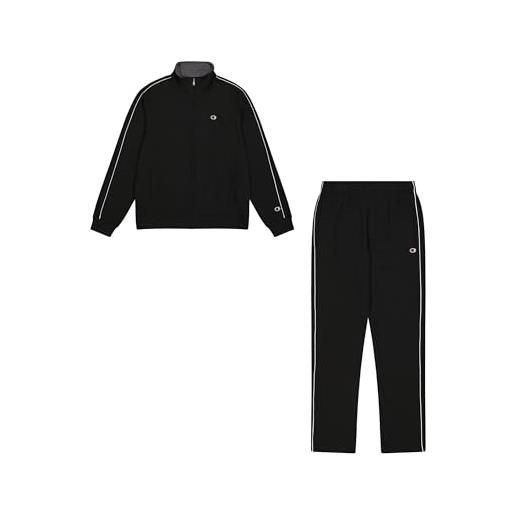 Champion legacy-full zip sweatsuit with logo tuta, blu (bs008), m uomo