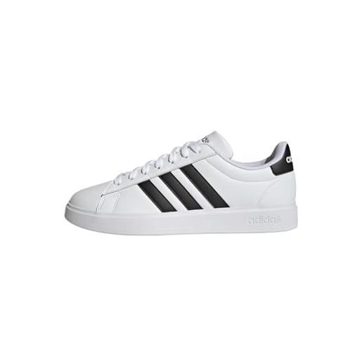 adidas uomo grand court 2.0 shoes, ftwr white semi lucid blue core white, 49 1/3 eu