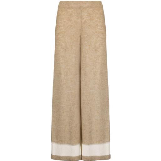 Fabiana Filippi pantaloni a gamba ampia - toni neutri