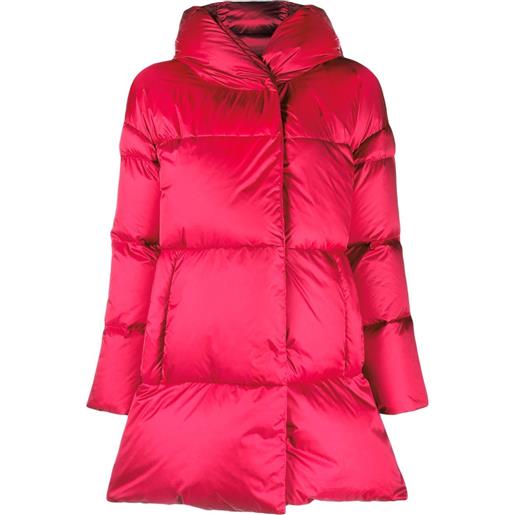 Herno cappotto globe con effetto satinato - rosa