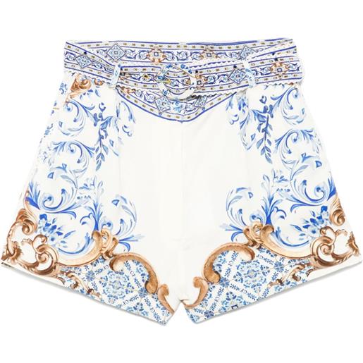 Camilla shorts con stampa - bianco