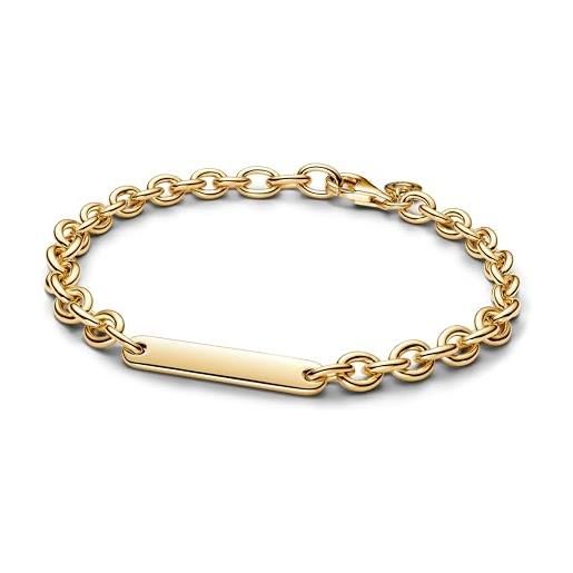 PANDORA moments 569523c00-16 - bracciale in argento sterling placcato oro 14 carati, 16 cm, 16 cm, argento sterling, nessuna pietra preziosa