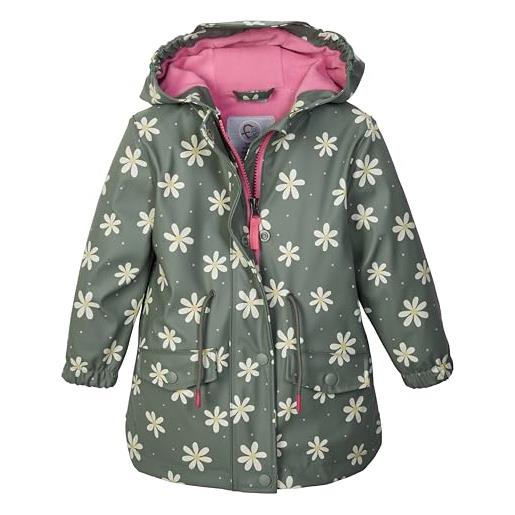 first instinct by killtec bambini parka/giacca antipioggia gommata con cappuccio fios 15 mns ct, oliv, 122/128, 42902-000