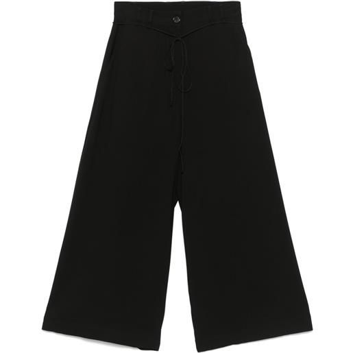 Isabel Benenato pantaloni a gamba ampia - nero