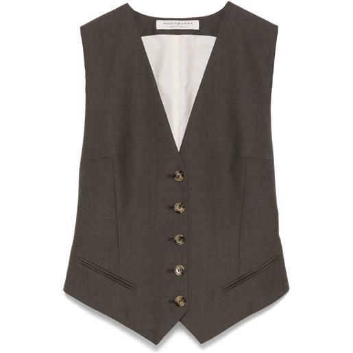 Philosophy Di Lorenzo Serafini gilet con scollo a v - marrone