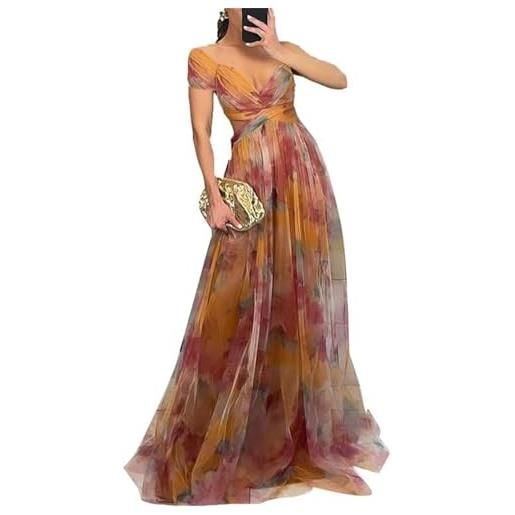 babao abiti da ballo lunghi in tulle floreale con spalline da donna abito da sera formale con scollo a v e scollo a v in pizzo sexy