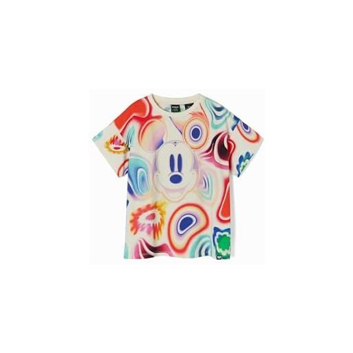 Desigual ts_mickey galactic t-shirt, bianco, 8 anni bambine e ragazze