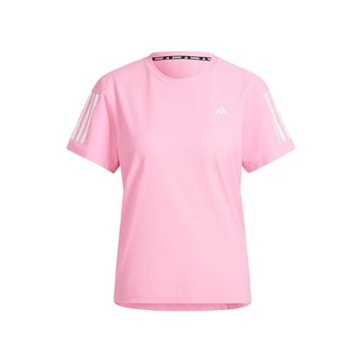 adidas donna own the run base tee, bliss pink, xs