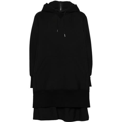 sacai felpa a strati - nero