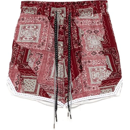 Mostly Heard Rarely Seen shorts con stampa paisley - rosso