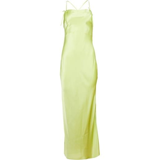 Fleur Du Mal abito in seta - verde