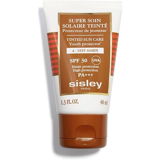 Sisley super soin solaire teinté spf30 4 deep amber 4 deep amber protezione solare viso anti-età colorata crema