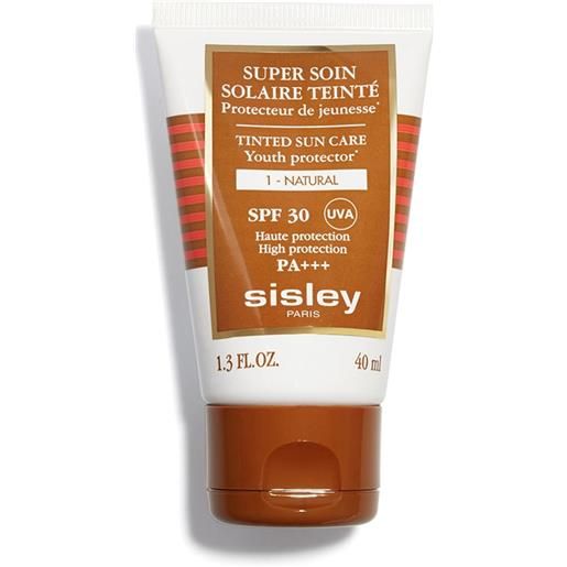 Sisley super soin solaire teinté spf30 1 natural 1 natural protezione solare viso anti-età colorata crema