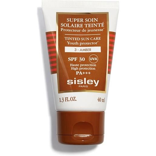 Sisley super soin solaire teinté spf30 3 amber 3 3 amber protezione solare viso anti-età colorata crema