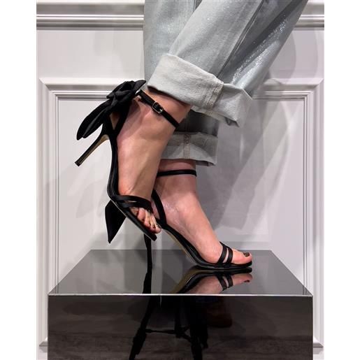 DIVINE FOLLIE sandalo in raso con tacco e fiocco rimovibile - DIVINE FOLLIE