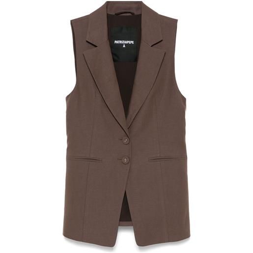 Patrizia Pepe gilet con dettaglio cut-out - marrone