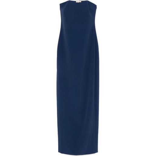 Elisabetta Franchi abito lungo senza spalline - blu