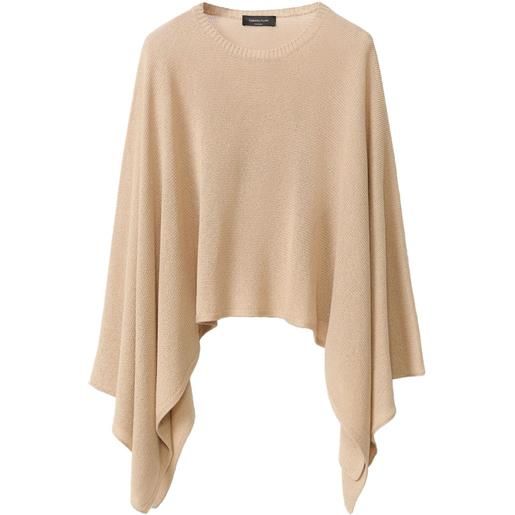 Fabiana Filippi mantella in maglia fine - toni neutri
