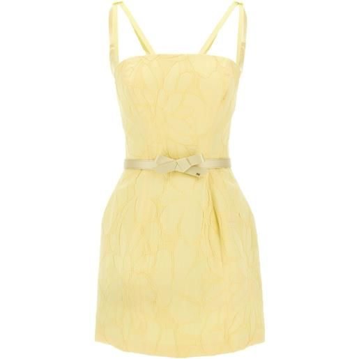 Elisabetta Franchi abito con ricamo - giallo