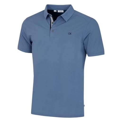 Calvin Klein 2025 polo golf uomo campus colletto a coste - sport blu denim - xl