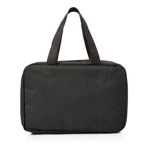 Lychico beauty case da viaggio con gancio per appenderlo, impermeabile, organizer per cosmetici, shampoo, balsamo, pennelli, accessori da viaggio, nero, borsa da viaggio