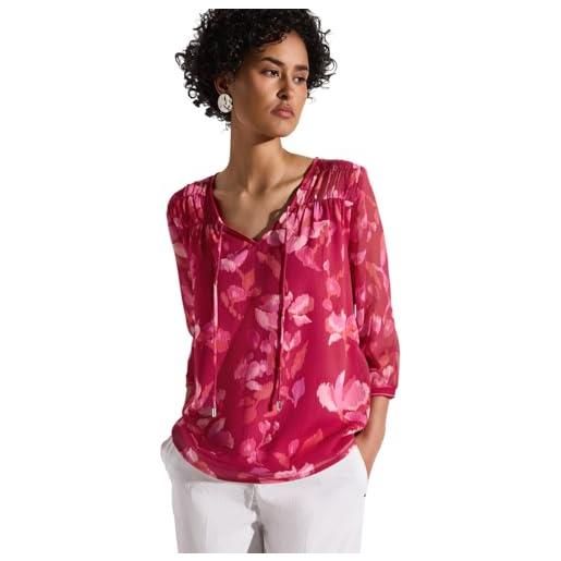 Street One a345631 tunica in chiffon con arricciatura, moonstone, sabbia, 42 donna