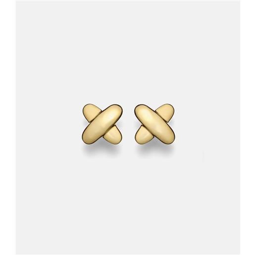 Stone and Strand orecchini golden kisses in oro 14kt