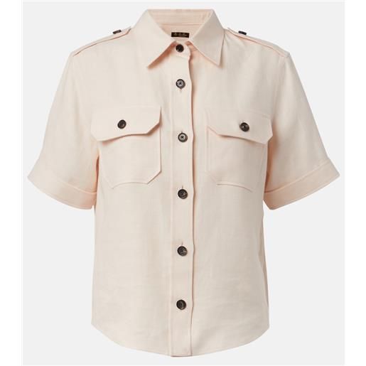 Loro Piana blusa annalisa in lino e lana
