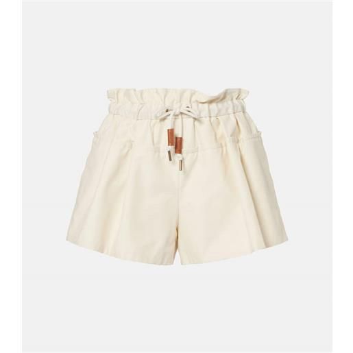 Moncler shorts in twill di misto cotone