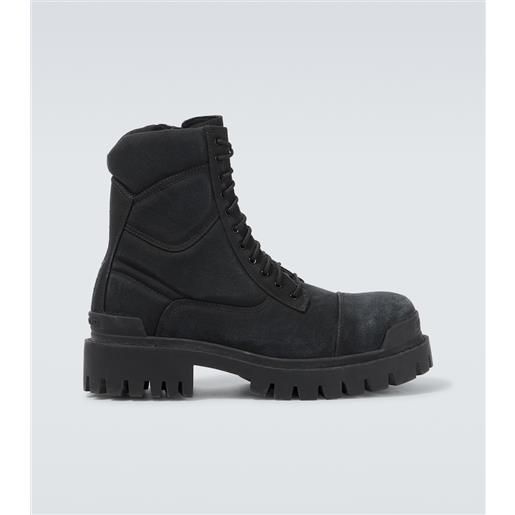 Balenciaga stivaletti combat strike in canvas
