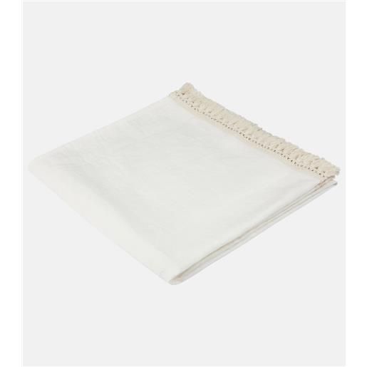 Once Milano telo mare in lino con frange