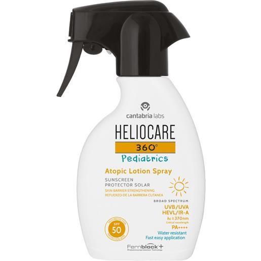 HELIOCARE 360° pediatrics atopic lotion spray spf50 solare corpo bambini, 250ml - heliocare - 979653312