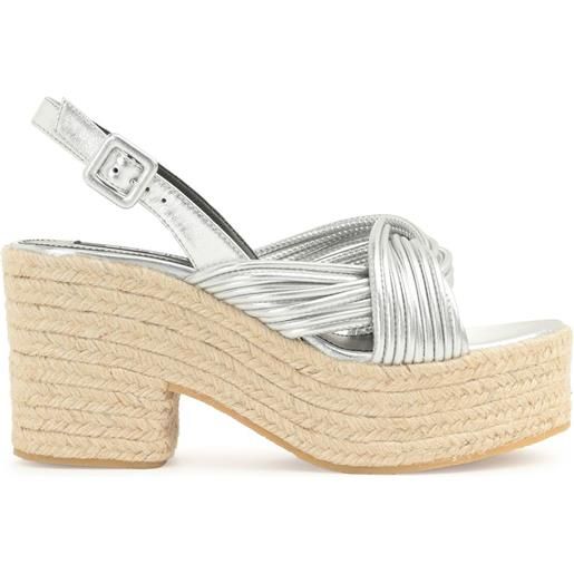 Sergio Rossi espadrilles sr akida 50mm - argento