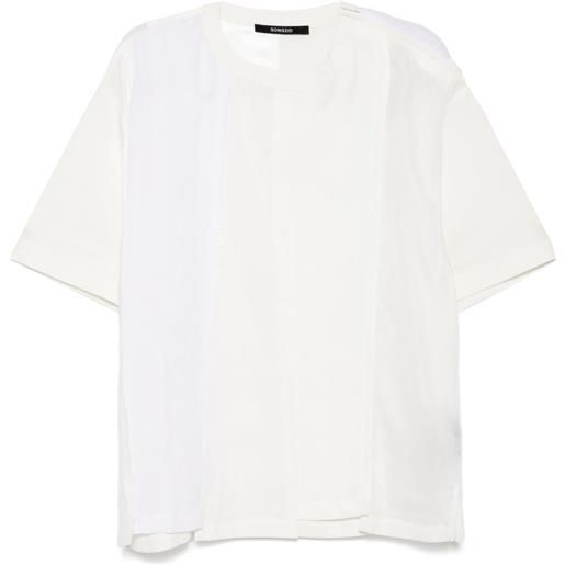 SONGZIO t-shirt asimmetrica - bianco