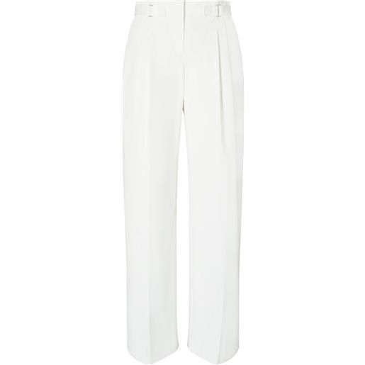 Tory Burch pantaloni affusolati in twill cotone - bianco
