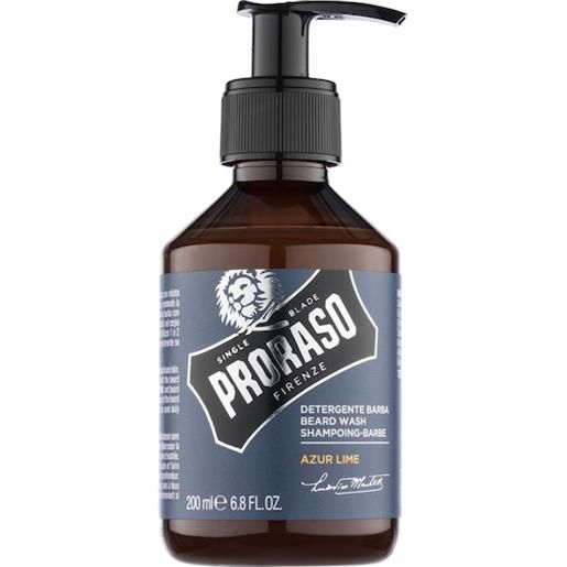 Proraso cura-per-uomo azur-lime. Detergente per barba 200 ml (40,40 € / 1 l)