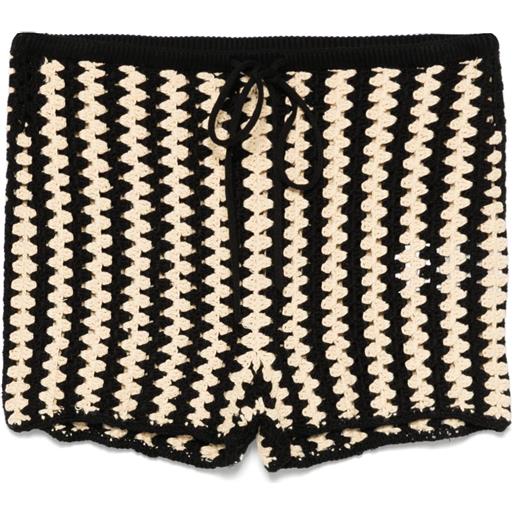 By Malene Birger shorts all'uncinetto - nero