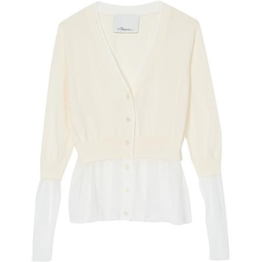 3.1 Phillip Lim cardigan a coste - toni neutri