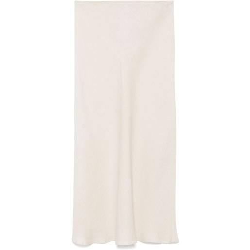 TWINSET gonna lunga in lino - toni neutri