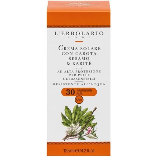 L'erbolario SB Srl l´erbolario crema solare per pelli ultrasensibili spf30 125 ml solare