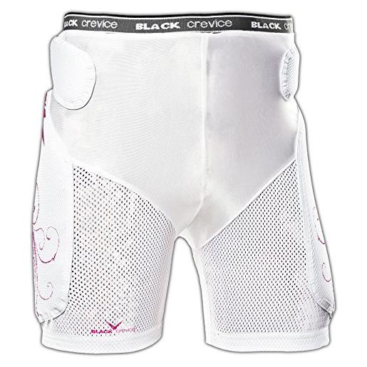Black Crevice crevice, pantaloncini protettivi donna, bianco, l