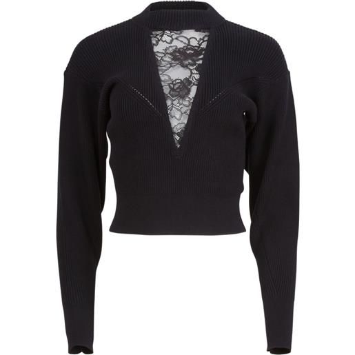 Fleur Du Mal maglione crop - nero