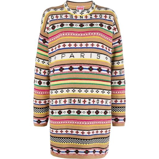 Kenzo abito modello maglione - marrone