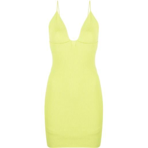 DSQUARED2 abito con scollo a v - 173 - cyber yellow