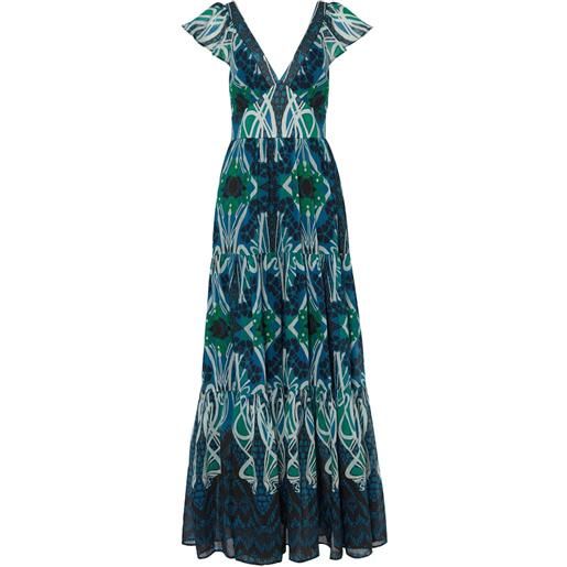 Temperley London abito lungo monikh - blu