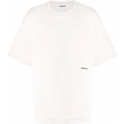AMBUSH t-shirt con ricamo - toni neutri