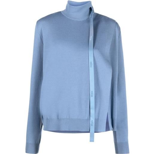 FENDI maglione con logo - blu